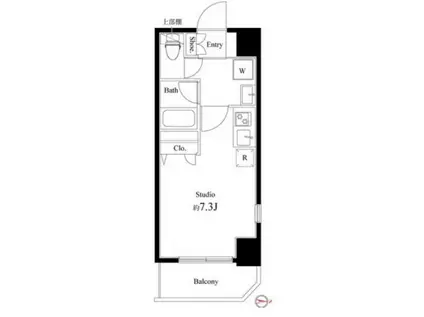 COURT BLANCHE(1K/2階)の間取り写真