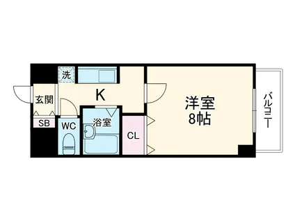 カーサクレール(1K/7階)の間取り写真