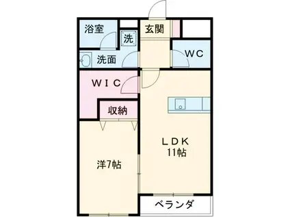 アークヒルズ(1LDK/2階)の間取り写真