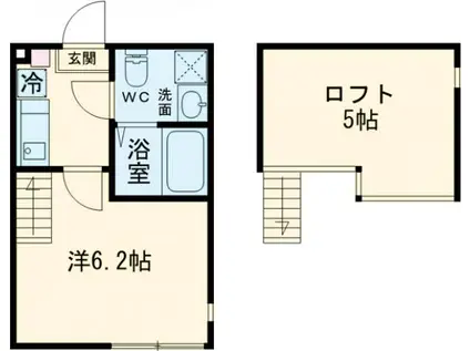 細田三丁目アパート(ワンルーム/2階)の間取り写真