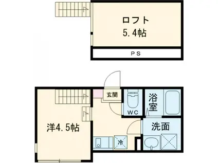 細田三丁目アパート(ワンルーム/1階)の間取り写真