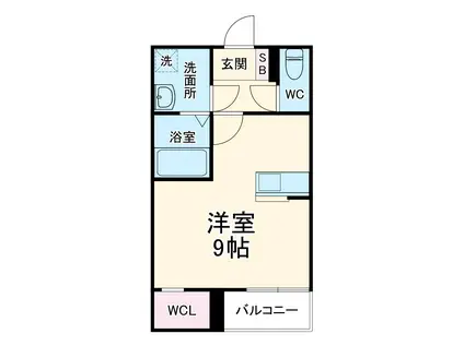 JOUER AZALEEⅡ(ワンルーム/1階)の間取り写真