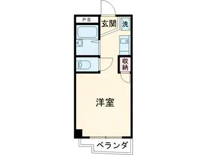 カレッジハイツ慧(1K/2階)の間取り写真