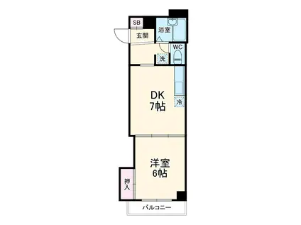 シテラピーヌ南行徳(1DK/3階)の間取り写真