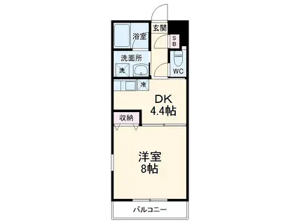 SUCCESS(1DK/1階)の間取り写真