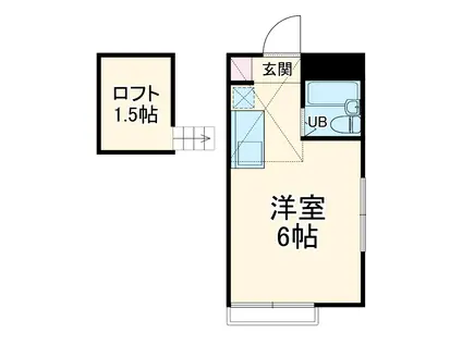 コーポ新川崎(1K/1階)の間取り写真