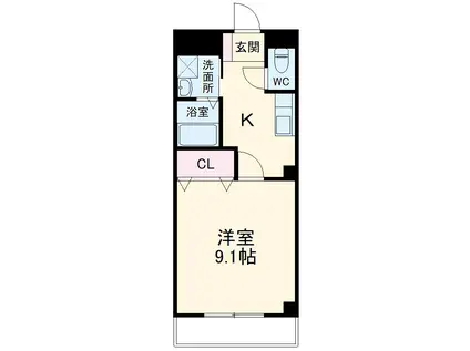 エムネージュ薬円台(1K/3階)の間取り写真