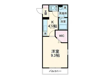 デュオコート酒折壱番館(1K/2階)の間取り写真