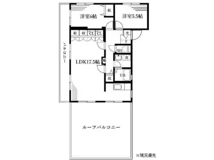 ブルーメンハイツ(2LDK/2階)の間取り写真