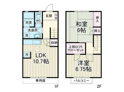 サウスコースト(2LDK)の間取り写真