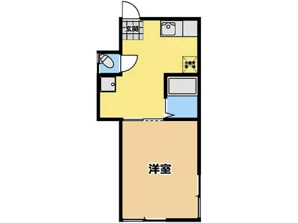 北区赤羽台3丁目アパート(1K/1階)の間取り写真