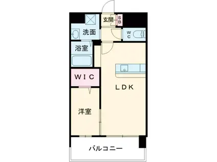 LIBTH美栄橋(1LDK/6階)の間取り写真