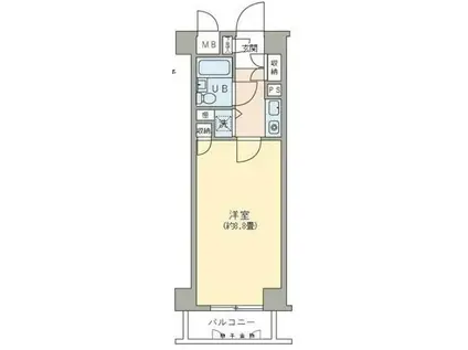 等々力ホームズ(1K/1階)の間取り写真