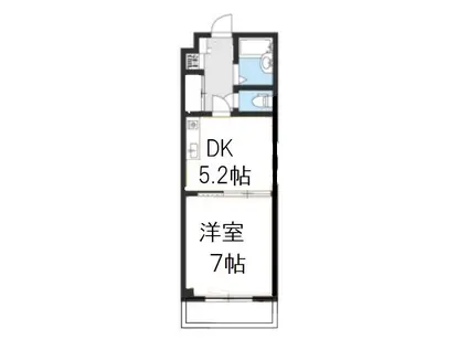 サンバティーク(1DK/4階)の間取り写真