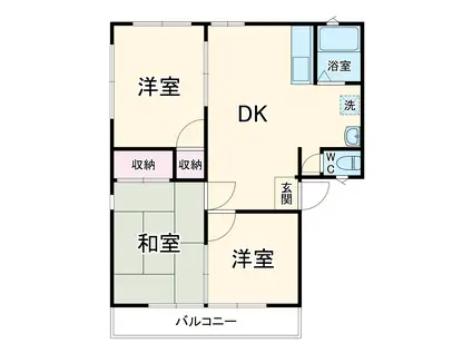 パナハイツ中島(3DK/1階)の間取り写真