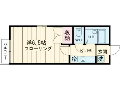 サングランドハイツ(1K/1階)の間取り写真