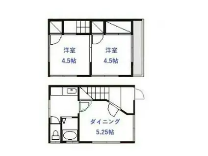 総武・中央緩行線 本八幡駅 徒歩25分 2階建 築50年(2DK)の間取り写真