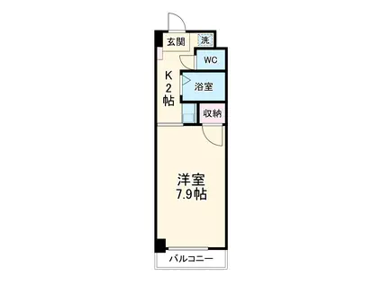 プラトー原(1K/2階)の間取り写真