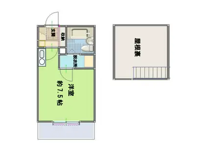 DAIKICHI BLD(ワンルーム/3階)の間取り写真