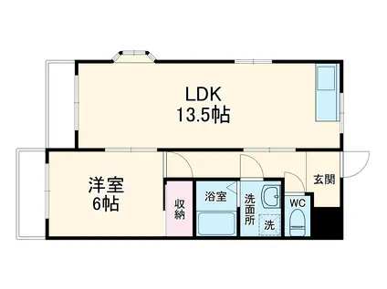 ハイツサンウエイ(1LDK/3階)の間取り写真