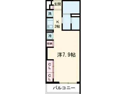 FNEST千人町(1K/1階)の間取り写真