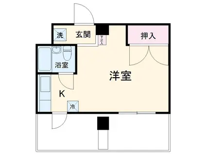コスモヒロ南台(ワンルーム/5階)の間取り写真