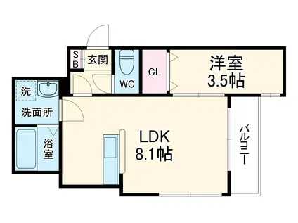 クレリス浦和(1LDK/2階)の間取り写真