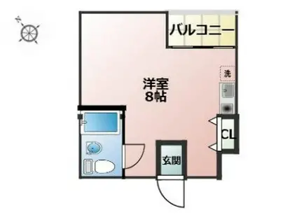 F BOX HOUSE(ワンルーム/4階)の間取り写真