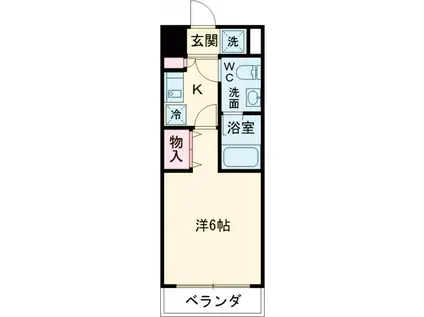 アポー堀之内(1K/2階)の間取り写真