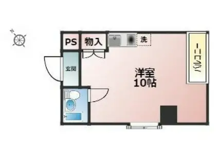 F BOX HOUSE(ワンルーム/4階)の間取り写真