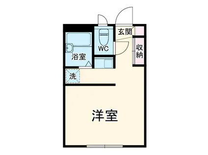 ミコノス(1K/2階)の間取り写真