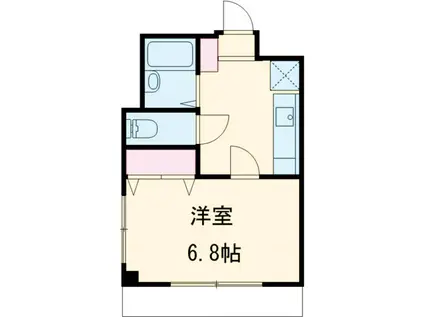 ドミール雑司が谷(1K/2階)の間取り写真