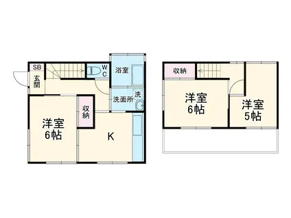 長浦町5丁目テラスハウス(3DK)の間取り写真