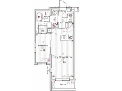 ガーラ・ステーション川崎久地(1LDK/3階)の間取り写真