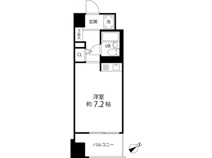 IWASAKI BLDG(ワンルーム/10階)の間取り写真