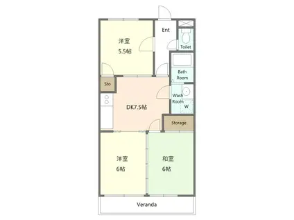 トヨダアメニティホームズ(3DK/2階)の間取り写真