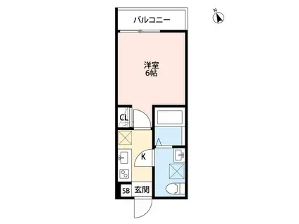 グランツ(1K/3階)の間取り写真