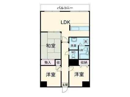 アルティジア・レジデンス緑地(3LDK/5階)の間取り写真