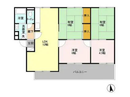 ジュネス戸田(4LDK/3階)の間取り写真