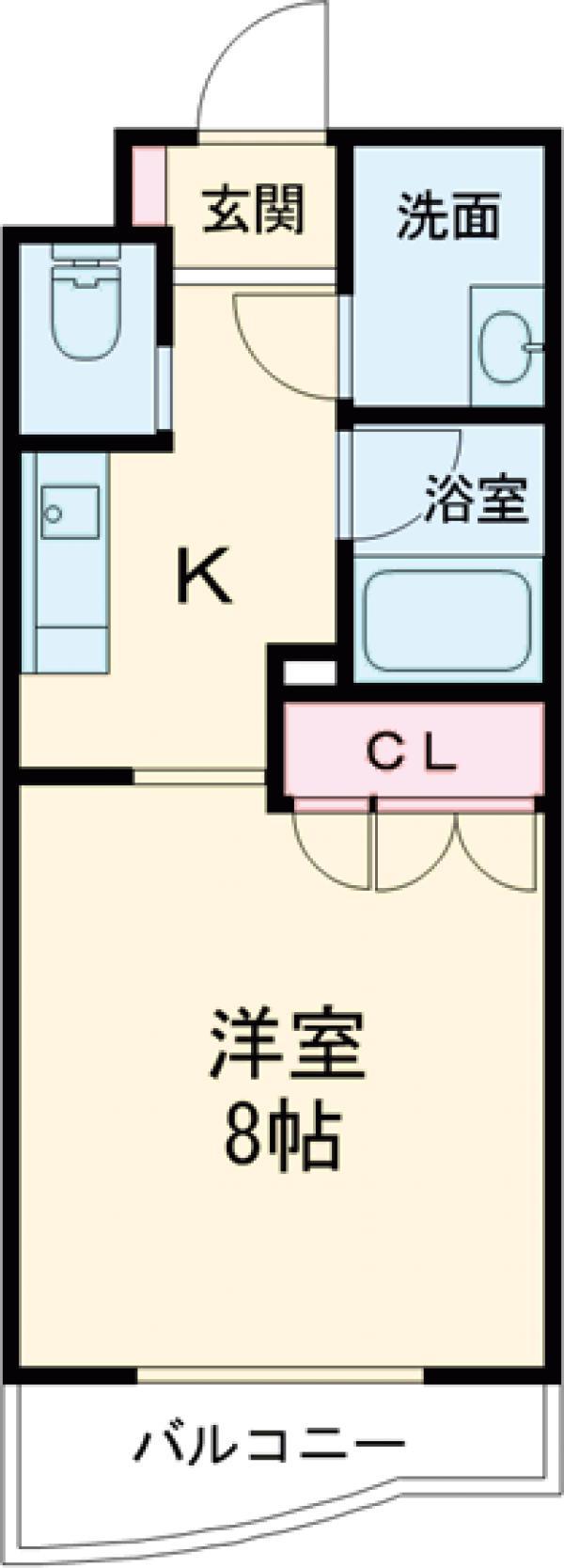 フォンテーヌマンションA(1K/3階)の間取り写真