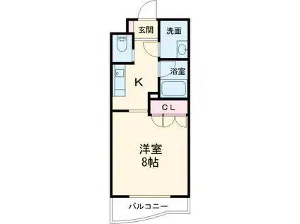 フォンテーヌマンションA(ワンルーム/3階)の間取り写真