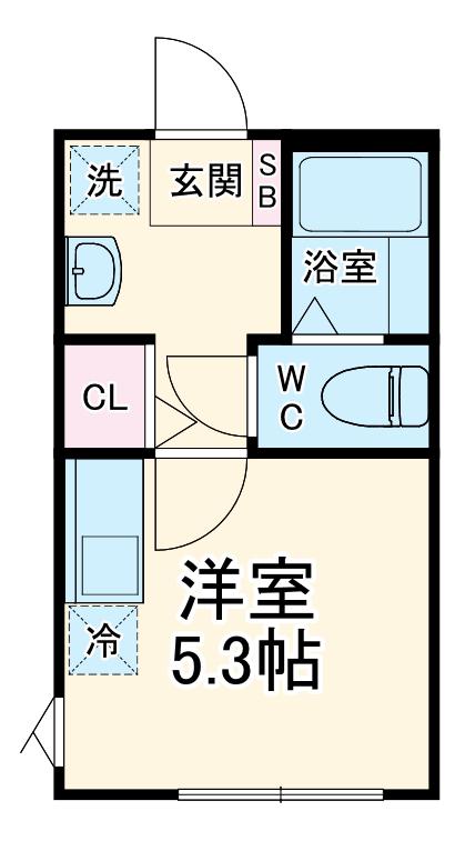 TS CUORE三ツ境2(ワンルーム/1階)の間取り写真