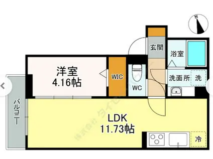 ヴェール新千葉(1LDK/2階)の間取り写真
