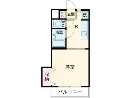 菱和パレス東池袋(1K/2階)の間取り写真