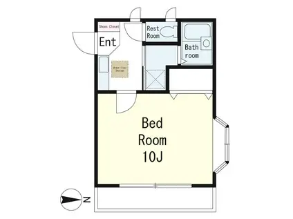 RITZ CLAIR(1K/1階)の間取り写真