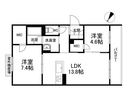 京阪電気鉄道京阪線 古川橋駅 徒歩3分 3階建 築3年(2LDK/2階)の間取り写真