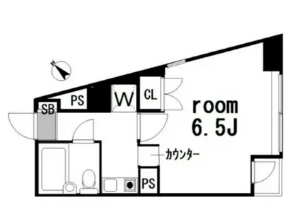 コムロンド四谷三丁目(1K/4階)の間取り写真