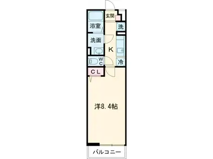 リブリ・フローレス参番館(1K/3階)の間取り写真