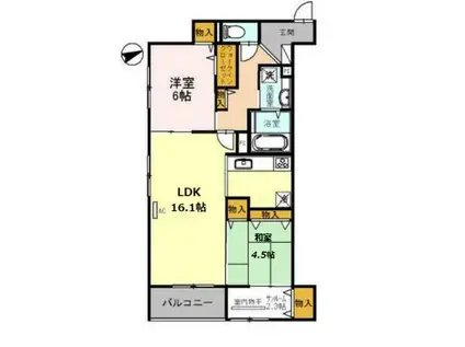 イストワール北桜塚(2SLDK/3階)の間取り写真
