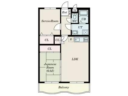 カーサエスペランサ(2LDK/1階)の間取り写真